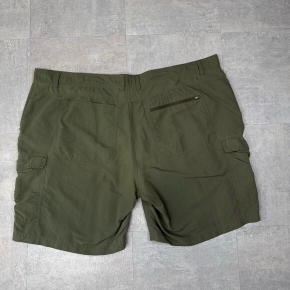 Cabela's Olive Green Utility Cargo Hiking Shorts Mens Sz 46 Flat Front High Rise - Picture 2 of 9
